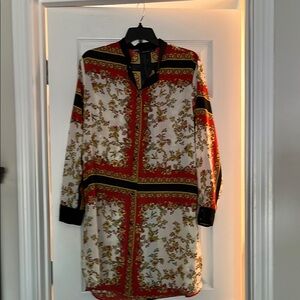 Elegant Floral Print Tunic